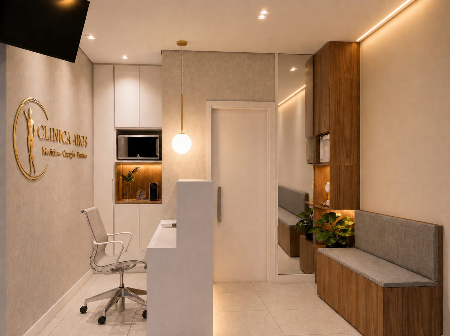 Ambiente da Clínica Aros — Psiquiatria
